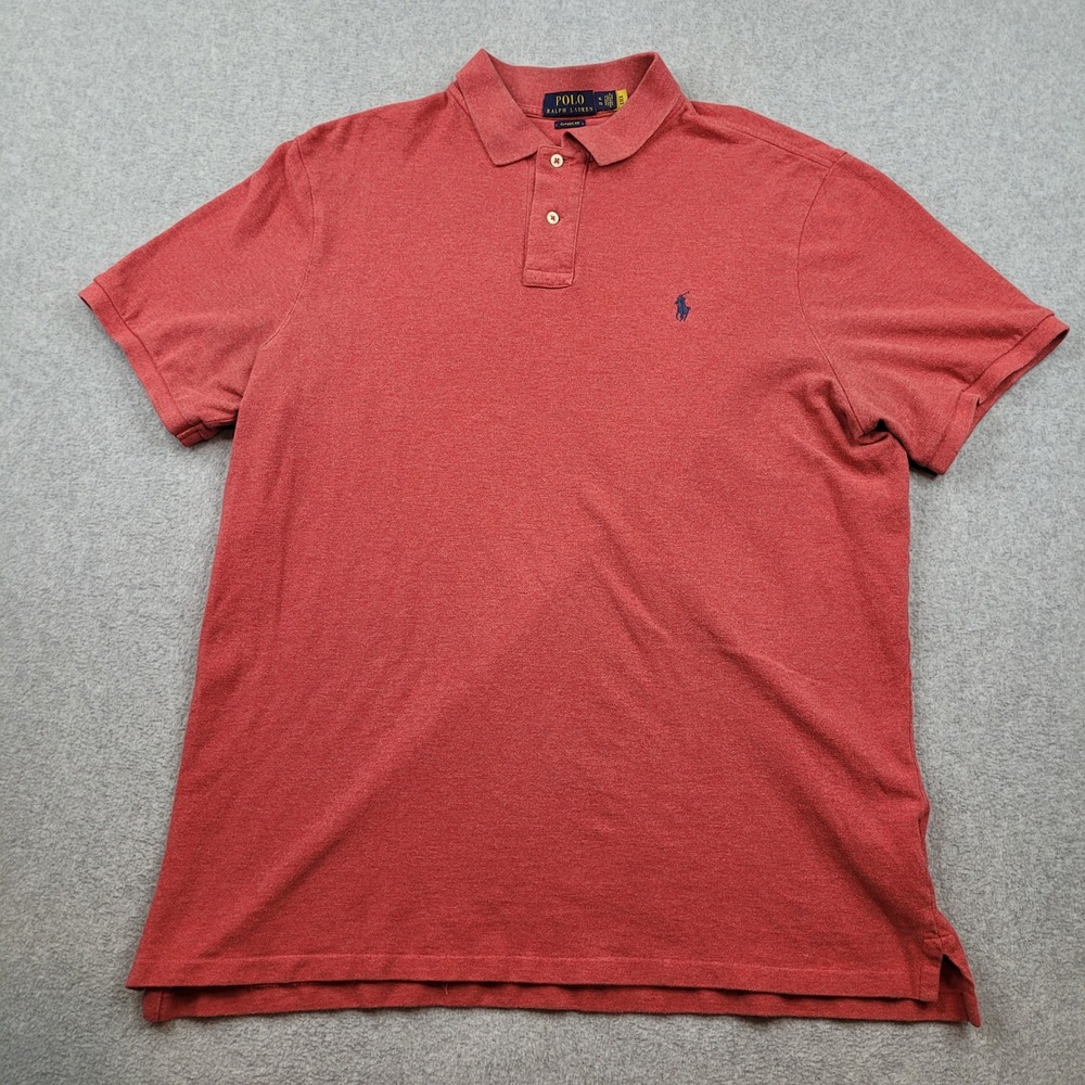 Polo Ralph Lauren Polo Shirt Mens XL Red Short Sleeve Classic Fit Cotton Pique
